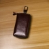 Da hộ gia đình dung lượng lớn túi khóa đôi hàng móc chìa khóa đa chức năng gói thẻ một gói đơn giản thắt lưng treo - Trường hợp chính ví da thật Trường hợp chính