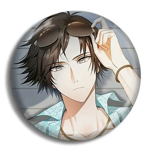 Значок Mystic Messenger Mysterious Messenger, металлический пин 58 мм, полностью металлический