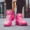 Giày nam Iverson Giày bóng rổ Giày cao gót nam thoáng khí hấp thụ sốc mùa hè chính hãng dành cho sinh viên thấp để giúp giày thể thao màu hồng - Giày bóng rổ
