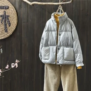ZB4 Phiên bản Hàn Quốc của áo khoác xuống Phụ nữ cổ áo ngắn khóa cổ áo Giảm béo chống mùa mùa đông thời trang nữ 0,3