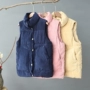 D9 cotton ngắn vest nữ mùa thu đông 2018 phiên bản Hàn Quốc mới của áo khoác nhung rộng rãi áo khoác dày đồ công sở nữ