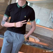 Mùa hè nam Hàn Quốc cổ áo nhỏ tay ngắn polo áo sơ mi nam phiên bản Hàn Quốc của xu hướng giải trí thanh niên gió Paul chạm đáy - Polo