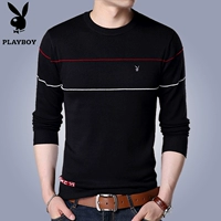 Playboy thanh niên nam áo len cổ tròn áo len sọc áo len mỏng Slim áo len dày Hàn Quốc ao nam