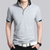 2018 new solid color nam ngắn tay T-Shirt nam đáy áo Hàn Quốc phiên bản của tự trồng bông ve áo polo áo sơ mi nam kích thước lớn Polo