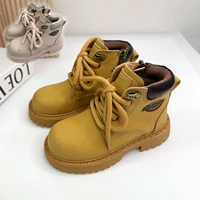 Martens, детские ботинки, короткие сапоги для мальчиков в английском стиле, из натуральной кожи, модель весна/осень 2023 года