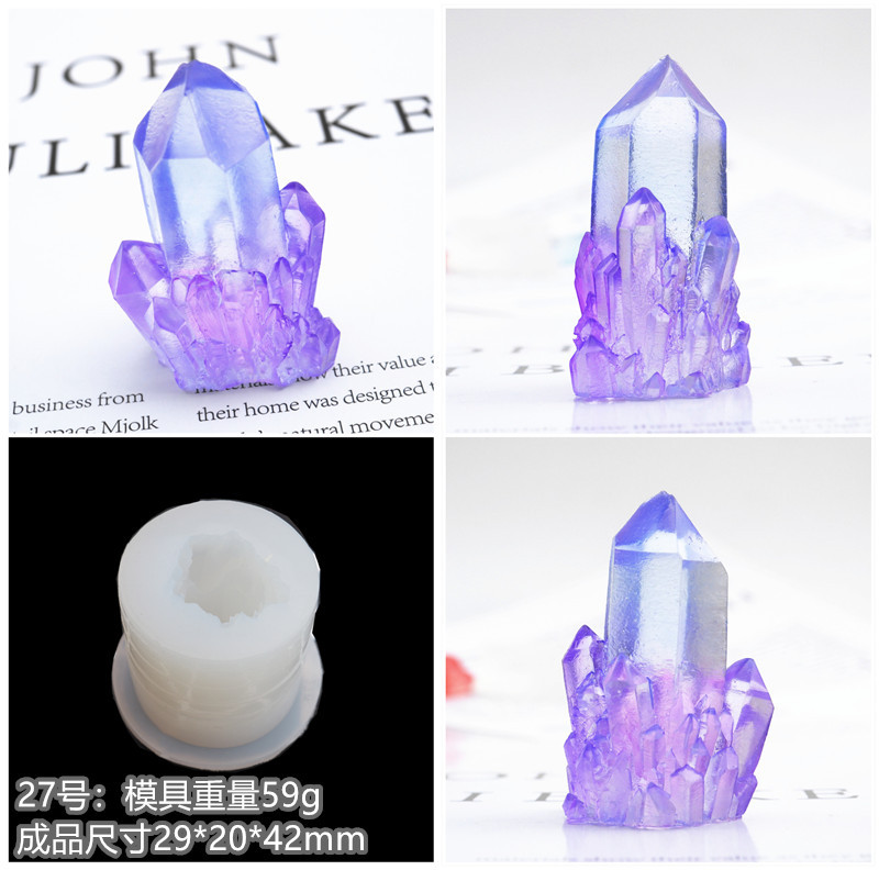 Blackdiy Gutta percha transparent silica gel mould Crystal Glue  mould silica gel mineral Spar Crystal Cluster transparent mould