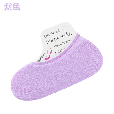 Purple & 10GHosiery children Boat socks Candy socks female Shallow mouth summer silica gel non-slip Invisible socks Thin Socks Low Gang Step on one's feet silk stockings