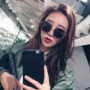 Kính râm retro cá tính Hàn Quốc nữ mặt tròn mặt lớn kính râm màu đỏ 2018 phiên bản mới của Hàn Quốc kính hoang dã kính đồ chơi