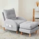 Sofa lười Bắc Âu vải sáng tạo phòng ngủ đơn giản dị và thoải mái giường gấp ban công có thể tháo rời và giặt được ghế phòng chờ đơn giản