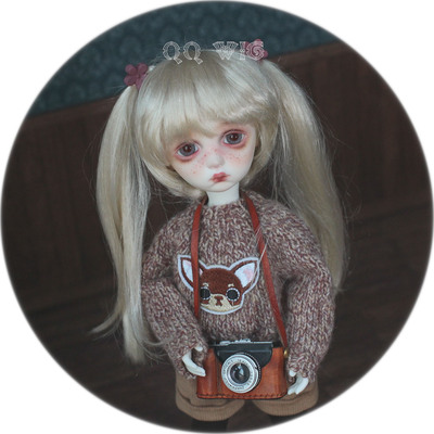 taobao agent 【QQ wig】Dolly Planet BJD imitation horse-haired double ponytail wig QQ-37*Moon hare*