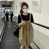 Летняя одежда, штаны, комбинезон, шорты, футболка с коротким рукавом для беременных, комплект, свободный крой