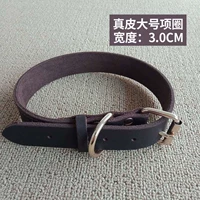 Кофейный большой чокер, из натуральной кожи