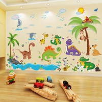 Мультяшное пляжное украшение для детской комнаты для кровати на стену, наклейка, креативный макет