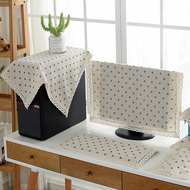 Tươi nhỏ daisy bông và vải lanh máy tính bao gồm bụi bao gồm máy tính để bàn LCD hiển thị bao gồm bụi che vải khăn vải