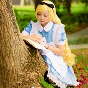 Alice xanh cosplay giấc mơ cổ tích gió gothic trang phục hầu gái COS triển lãm trò chơi công chúa váy anime - Cosplay
