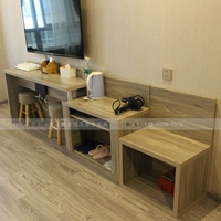 Trùng Khánh Tứ Xuyên Nội thất khách sạn Tùy chỉnh khách sạn Tủ hành lý Bàn TV Khách sạn đơn giản và hiện đại Tủ TV kệ gỗ tivi