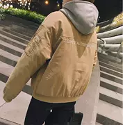 Hồng Kông phong cách Hàn Quốc phiên bản của người đàn ông Nhật Bản áo khoác mùa đông dày bánh mì áo khoác bông áo khoác xu hướng thời trang những người yêu thích mặc quần áo cotton