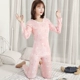 Đồ ngủ nhiệt đồ ngủ cộng với nhung phù hợp với mùa thu và mùa đông cotton bó sát dài tay quần áo mùa thu quần cotton phần mỏng mùa xuân - Phù hợp với nóng lên