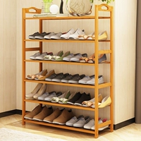 131 gỗ rắn giá giày lắp ráp đơn giản nhiều lớp chống bụi kết hợp phân loại lưu trữ đơn giản kinh tế tủ giày giá để sách