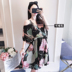Phụ nữ mang thai mùa hè 2018 mới phụ nữ mang thai đầm voan thời trang strapless floral phần dài triều mẹ cho con bú top Áo thai sản