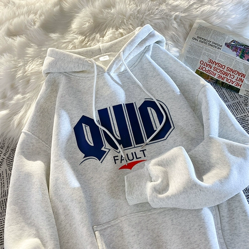 Утепленная демисезонная толстовка с капюшоном, куртка, изысканный стиль, оверсайз