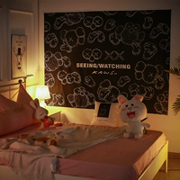 Kaws Sesame Street Net Красная фоновая ткань на висящих спальня стены на стены ткань прокат дом настенные настенные кровать и кровать для завтрака