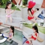 Amybaby home 2018 hè mới cho bé gái đồ bơi bé gái bơi ba bộ mũ đồ bơi cho bé gái 12 tuổi