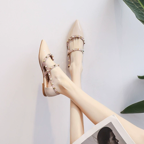 Обувь, летняя универсальная подходит с юбкой с заостренным носом, сандалии, 2024 года, популярно в интернете, мягкая подошва