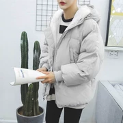 Áo khoác mùa đông nam dày cotton áo khoác bánh mì cotton ngắn quần áo sinh viên gió bf phiên bản Hàn Quốc của xu hướng đôi nam cotton