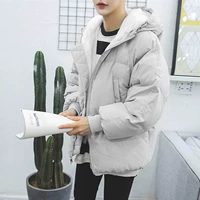 Áo khoác mùa đông nam dày cotton áo khoác bánh mì cotton ngắn quần áo sinh viên gió bf phiên bản Hàn Quốc của xu hướng đôi nam cotton áo parka nam