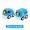 Phiên bản Q xe ô tô quán tính phim hoạt hình chống rơi trượt cho bé dễ thương mô hình xe ô tô điện - Đồ chơi điều khiển từ xa