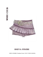 Джинсовая юбка, сексуальная мини-юбка, приталенный корсет, в американском стиле, с акцентом на бедрах