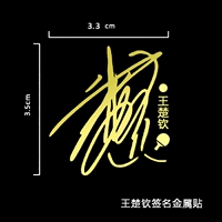 Фирменная металлическая наклейка Wang Chuqin