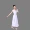 Fanghua trắng mới với váy nhảy hiện đại xếp li váy khiêu vũ quần áo trẻ em trang phục váy váy - Trang phục đầm đẹp cho be gái 7 tuổi