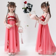Quần áo trẻ em Trung Quốc váy bé gái phong cách cổ xưa Cô bé siêu cổ tích váy công chúa Phong cách Trung Quốc cải tiến váy trang phục - Trang phục