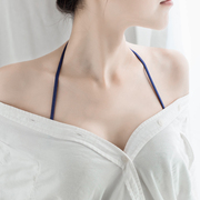 1 piece Hàn Quốc sexy vẻ đẹp trở lại dây đeo trượt đồ lót áo ngực dây đeo mùa hè treo cổ nữ băng thông mỏng móc băng