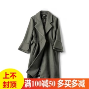 Wei ◆ loạt nước trung tâm mua sắm mùa đông quầy để rút tủ của phụ nữ thắt lưng bằng len áo khoác kèn tay áo phù hợp với cổ áo dài