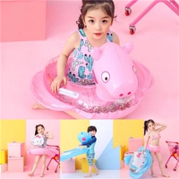 Màu sắc nghệ thuật vỏ bơm hơi dưới đáy kỳ lân bơi vòng tròn Flamingo vòng tròn em bé bơi 3176 - Cao su nổi phao đỡ cổ