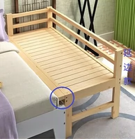 giường trẻ em với hàng rào gỗ custom-made mở rộng đôi giường ngủ giường ngủ thông khung giường hàn giường đấu tranh mở rộng - Giường giường cho bé gái