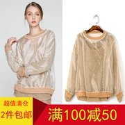 Wei SU loạt 2017 mùa đông sản phẩm mới nhãn cắt của phụ nữ hiệu giảm giá cửa hàng loose quan điểm áo len