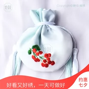 Miao sơn đậu đỏ purse Su thêu gói handmade gói nguyên liệu phong cách Trung Quốc thêu diy người mới bắt đầu kit để gửi bạn trai