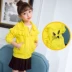 Áo khoác trẻ em nữ mùa xuân hè 2018 phiên bản mới của Hàn Quốc áo sơ mi nữ trẻ em áo khoác dài tay cho trẻ em Áo khoác