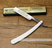 Коллекционная старомодная бритва, белая ручка, Германия