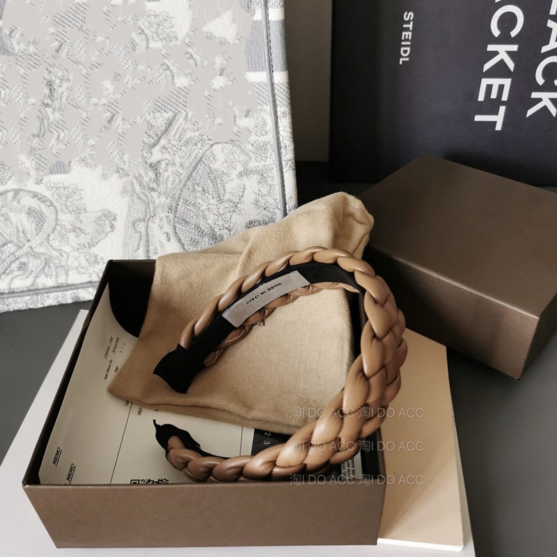 Khakinew pattern weave Check pattern hair hoop Show a small face fashion Versatile Hair accessories wash one 's face Headband skin Hairpin go out Simplicity temperament