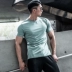 BULK hè mới 2019 cơ bắp anh trai thể thao phù hợp với áo thun co giãn nam ngắn tay đa năng Slim - Áo phông thể thao Áo phông thể thao