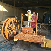 Антикоррозивная деревянная нога ступенька водяного колеса детского сада детское сады дети дети взрослые водяные колеси