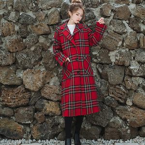 [Zhou Dongyu Ma Yizhen với cùng một đoạn] 2018 chống mùa mới hai mặt áo cashmere trong chiếc áo khoác mùa đông dài