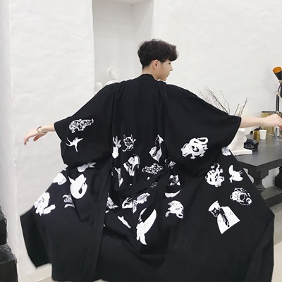 Mùa hè Hàn Quốc ulzzang nam dài bông áo gió bf Harajuku phong cách đàn ông và phụ nữ vài lỏng áo khoác Áo gió