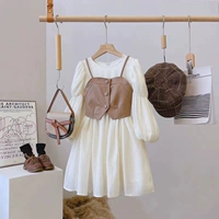Весеннее платье, весенняя детская шифоновая юбка на девочку, весенний наряд маленькой принцессы, в западном стиле, длинный рукав