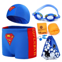 Trẻ em bé sơ sinh khô nhanh bơi lội bơi kính bơi mũ phù hợp với trẻ em cậu bé lớn dễ thương thời trang đồ bơi áo trẻ em